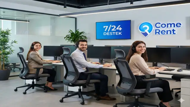 Come Rent 7/24 müşteri hizmetleri ekibi