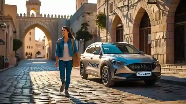 صورة سيارة مستأجرة تابعة لشركة Come Rent في طريقها إلى أضنة