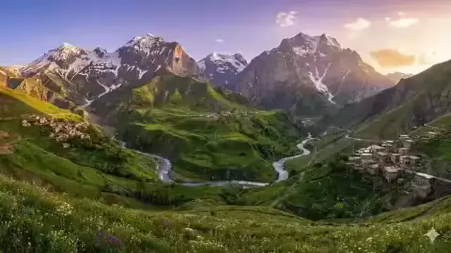 الجبال الفريدة والجمال الطبيعي في هكاري.