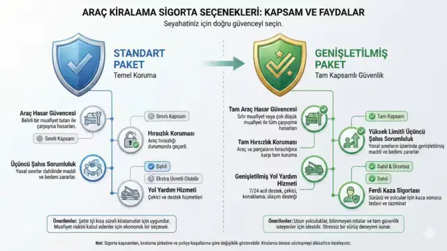 Hatay Havalimanı araç kiralama sigorta seçenekleri ve güvenli sürüş paketleri