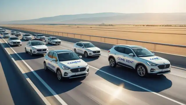 Kommen Sie Rent eigene Fahrzeuge, die auf der Adana-Autobahn fahren