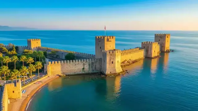 Mersin Kızkalesi Mersin Kızkalesi manzarası ve turistik gezi rotası