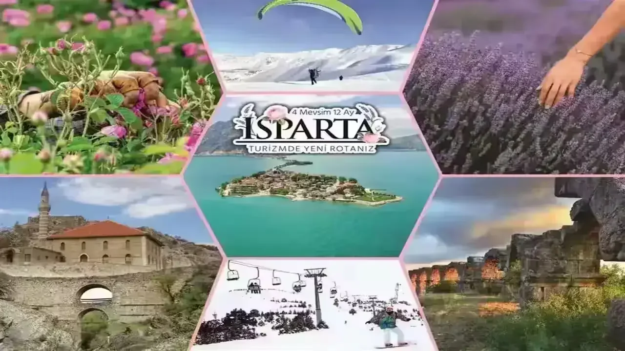 Isparta araç kiralama için panoramik şehir manzarası – Come Rent